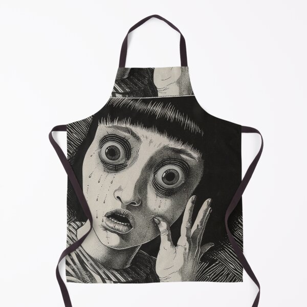 Item preview, faced - black and white horror manga anime girl designed and sold by ForsakenFrames.