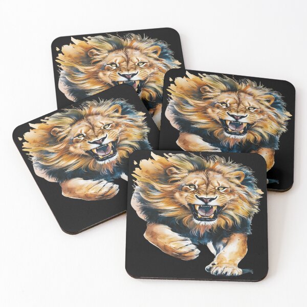Item preview, A roaring lion in a dynamic pose exudes energy designed and sold by MRFEZOO2030.