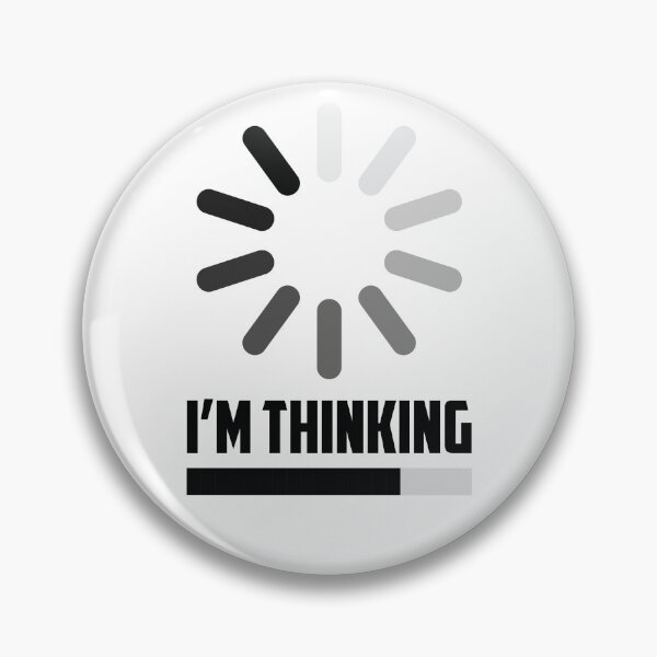 Item preview, I'm thinking, geek, nerds, programmers, funny, laptop decal, browser loading, computer, minimalist designed and sold by greencatdzine.