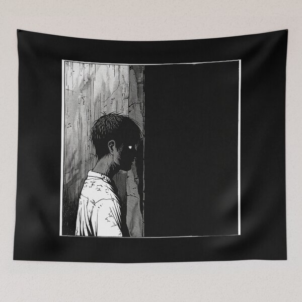 Item preview, forlon - black and white horror manga anime boy designed and sold by ForsakenFrames.