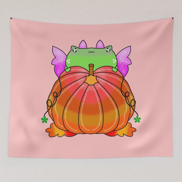 Item preview, Fairycore ghost adorable Coolest pumpkin patch halloween frog designed and sold by Quacktails.