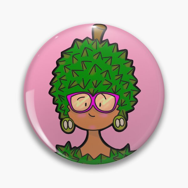 Item preview, Durian Head Exotic Asian Fruit Kawaii Cute Girl designed and sold by chocolatefund.