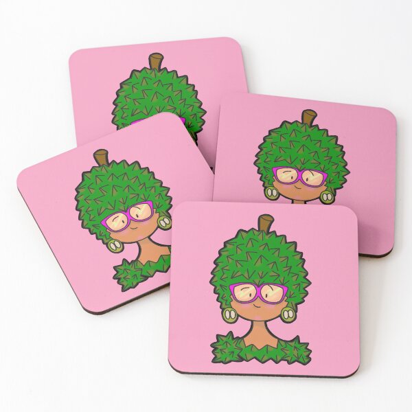 Item preview, Durian Head Exotic Asian Fruit Kawaii Cute Girl designed and sold by chocolatefund.