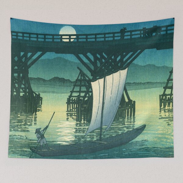 Item preview, Tabi miyage dai nishu, Ojiya Asahibashi by Kawase Hasui Ukiyo-e Japanese Art designed and sold by tjj68.