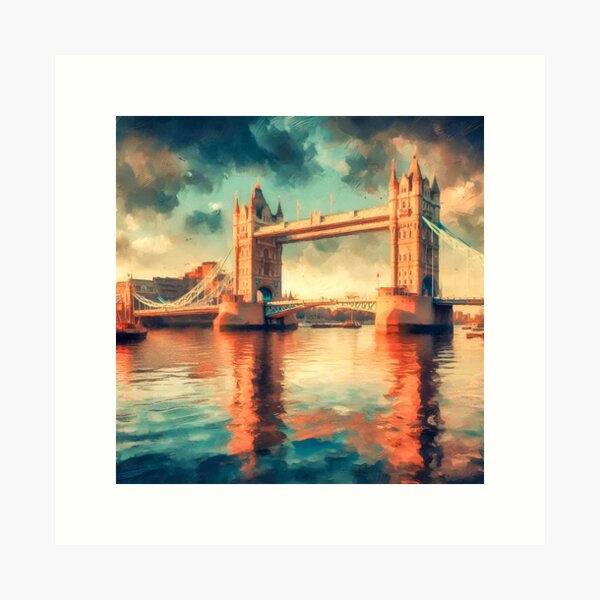 Item preview, London City Landscape Painting. Anglo Art designed and sold by SideKickCreates.