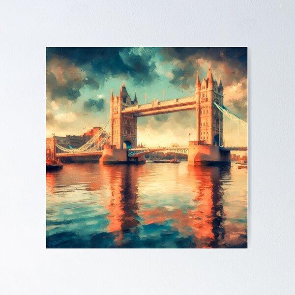 Item preview, London City Landscape Painting. Anglo Art designed and sold by SideKickCreates.
