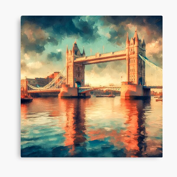 Item preview, London City Landscape Painting. Anglo Art designed and sold by SideKickCreates.