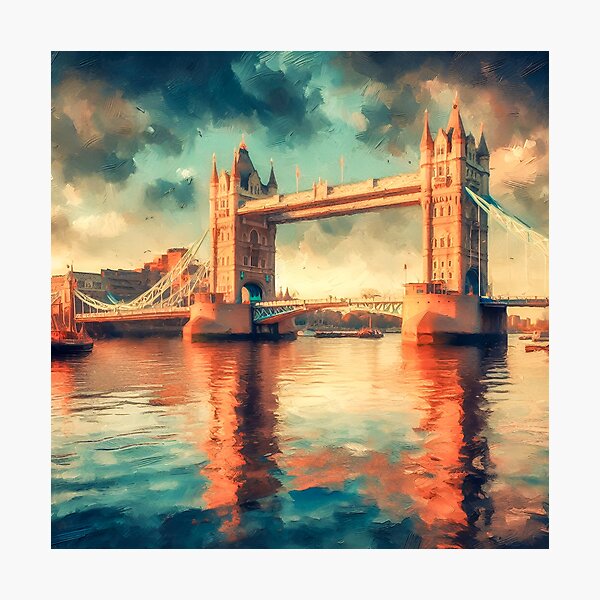 Item preview, London City Landscape Painting. Anglo Art designed and sold by SideKickCreates.