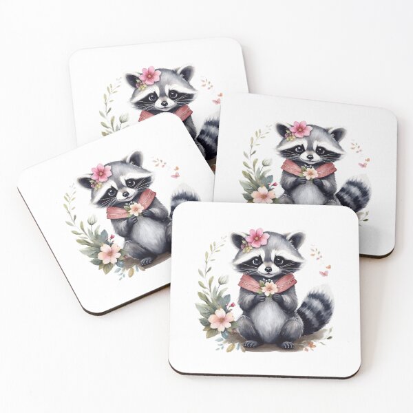 Item preview, Playful Watercolor Raccoon Art designed and sold by Victoria Riabov.