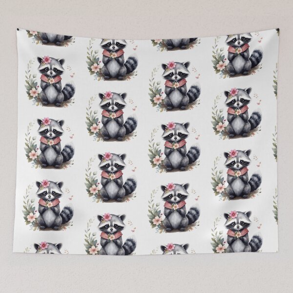 Item preview, Playful Watercolor Raccoon Art designed and sold by Victoria Riabov.