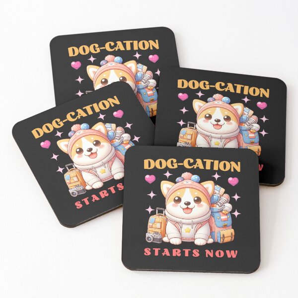 Item preview, Dog-cation Ready! Cute Kawaii Dog T-Shirt designed and sold by incubhabeprints.