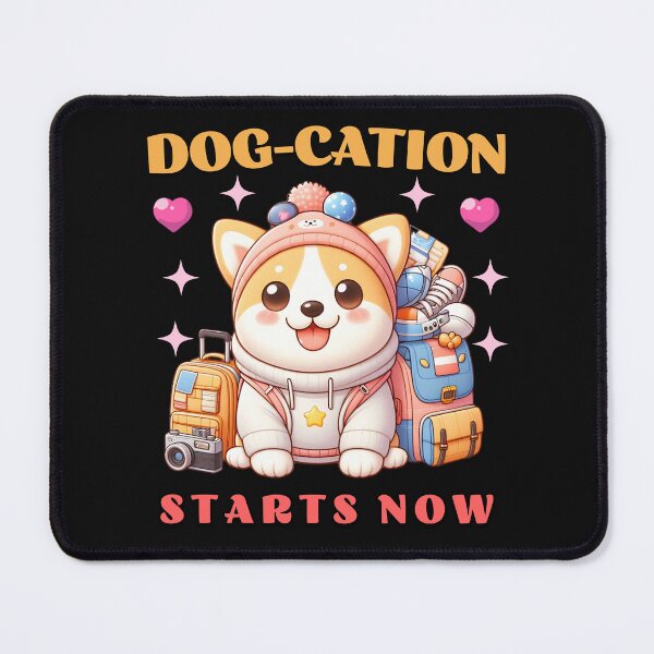 Item preview, Dog-cation Ready! Cute Kawaii Dog T-Shirt designed and sold by incubhabeprints.
