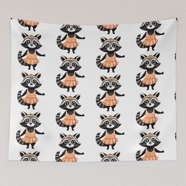 Item preview, Watercolor Raccoon in Fancy Dress designed and sold by Victoria Riabov.