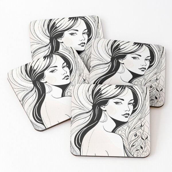 Item preview, Elegant Black and White Woman Portrait designed and sold by Jr-Mensagens.