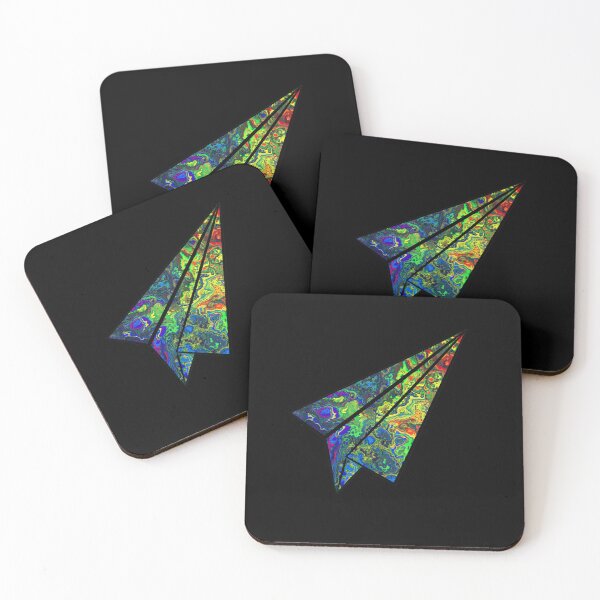 Item preview, Marbled, colorful paper airplane designed and sold by AndreasSteinweg.