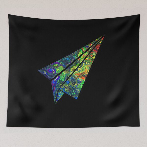 Item preview, Marbled, colorful paper airplane designed and sold by AndreasSteinweg.