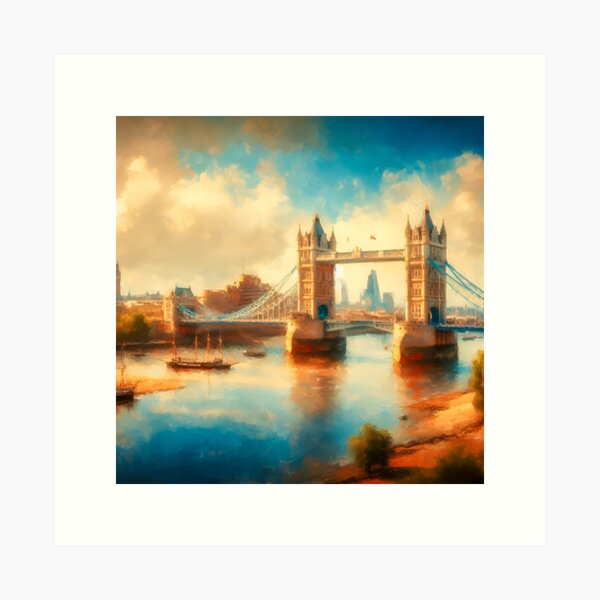 Item preview, London City Landscape Painting. Anglo Art designed and sold by SideKickCreates.