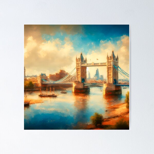 Item preview, London City Landscape Painting. Anglo Art designed and sold by SideKickCreates.