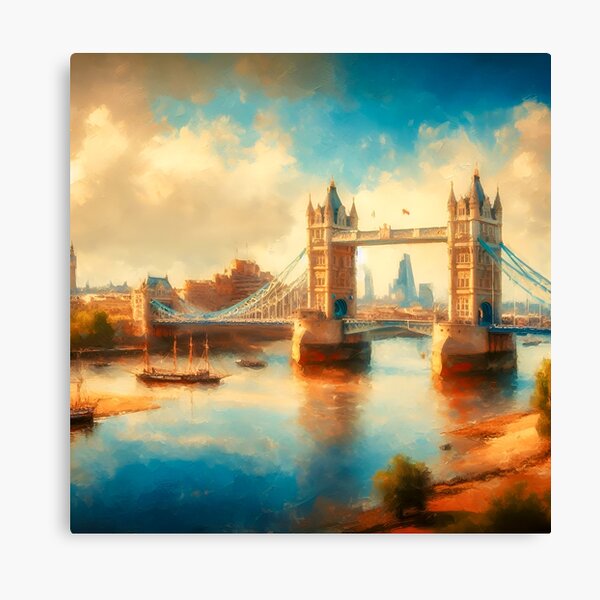 Item preview, London City Landscape Painting. Anglo Art designed and sold by SideKickCreates.