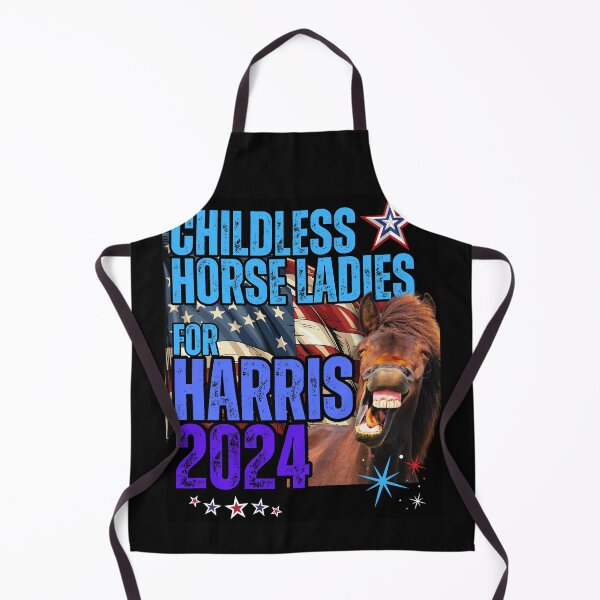 Item preview, Childless Horse Ladies For Harris 2024 Vote Blue Save Democracy Political Design designed and sold by EarthArtDesigns.
