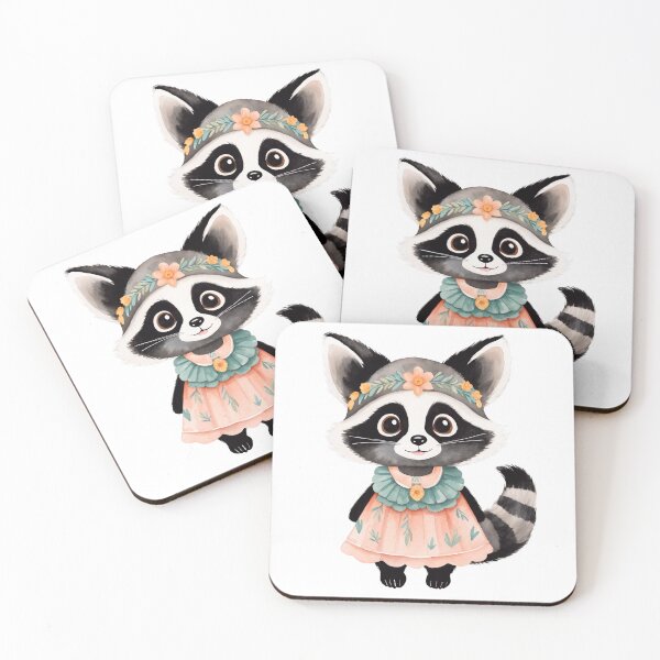 Item preview, Dreamy Watercolor Raccoon Fashion designed and sold by Victoria Riabov.