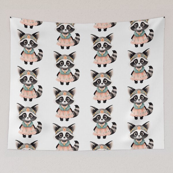 Item preview, Dreamy Watercolor Raccoon Fashion designed and sold by Victoria Riabov.