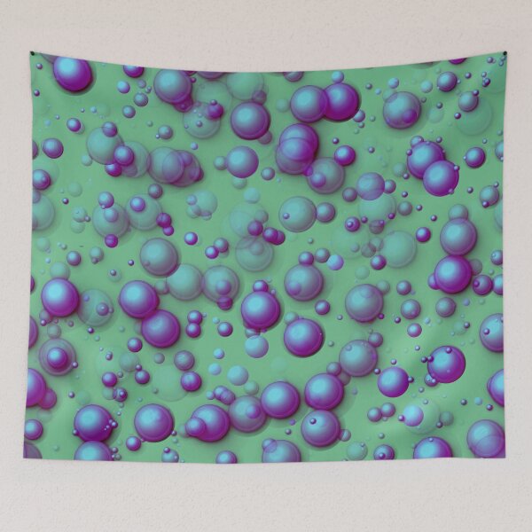 Item preview, Beautiful and dazzling 3d bubble pattern- dip mint green and purple. designed and sold by My-fake-places.