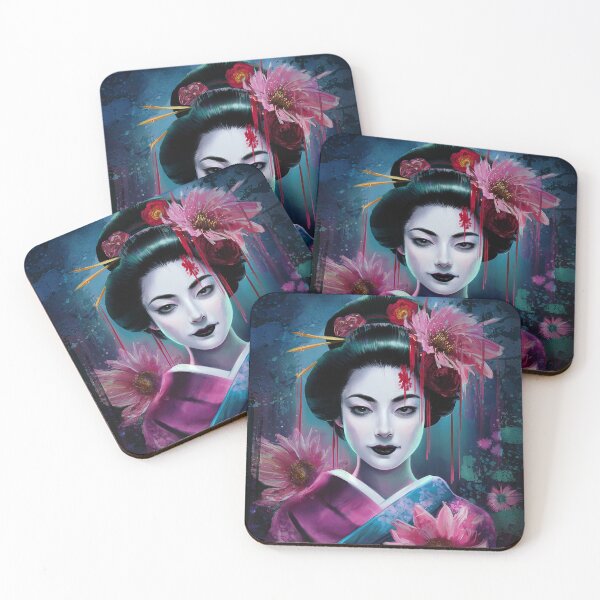 Item preview, Geisha With Pink Flowers designed and sold by karsad.