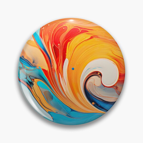 Item preview, Cyan, Yellow And Orange - Acrylic designed and sold by KootenayDesigns.