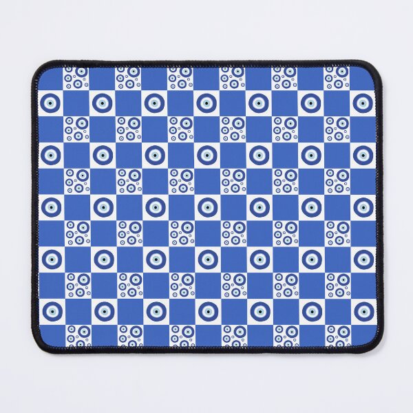 Item preview, Evil Eye Blue Checkered designed and sold by TRVLR Designs.