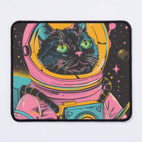 Item preview, Retro Astronaut Cat in Pink designed and sold by GulDesignCo.