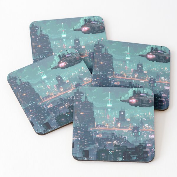 Item preview, Neon Cyberpunk City with Flying Vehicles designed and sold by AI Gizmo.
