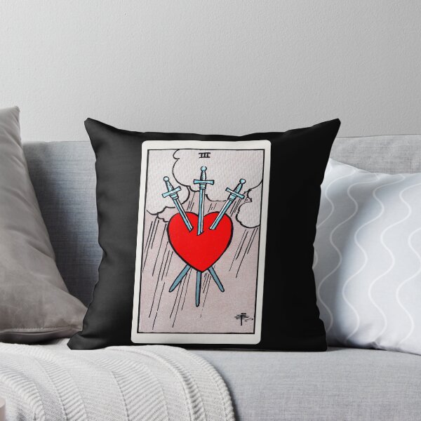 Item preview, Card #52 - Three Of Swords - Rider Waite Smith Tarot designed and sold by ABSTRACT-IVISM.