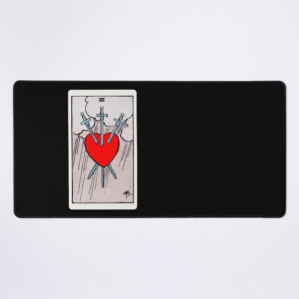 Item preview, Card #52 - Three Of Swords - Rider Waite Smith Tarot designed and sold by ABSTRACT-IVISM.