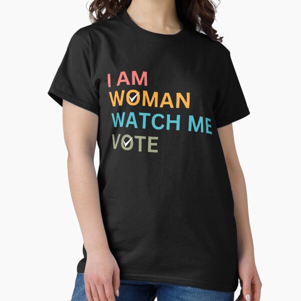 Vista previa del artículo con la obra «Soy Mujer Mírame Votar », diseñado y vendido por raedlisam.