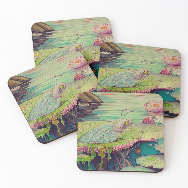 Item preview, chinese moth on lotus leaf designed and sold by PricklyPeanut.