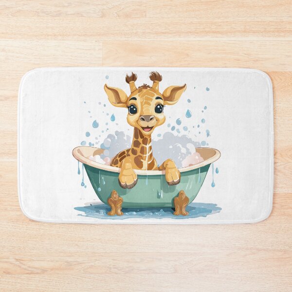 Item preview, Smiling giraffe in the bath designed and sold by bajera045.