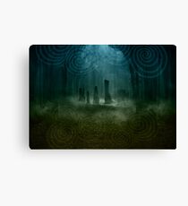 Standing Stones I - Blue Canvas Print