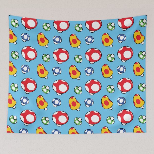 Item preview, Retro Gaming Mushrooms Pattern designed and sold by SJ-Merch.