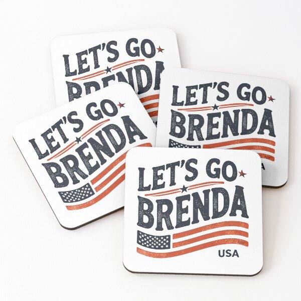 Item preview, Let's Go Brenda with USA Flag and Funny Cheer designed and sold by Adam and Marky.