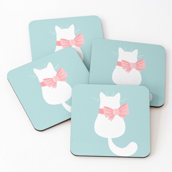 Item preview, Graceful White Cat with Pink Bow designed and sold by Imagination-JU.
