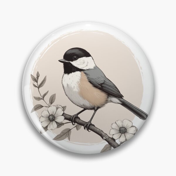 Item preview, Chickadee, bird, black capped chickadee, Poecile atricapillus, cute bird, Massachusetts Chickadee designed and sold by lagunaklein.