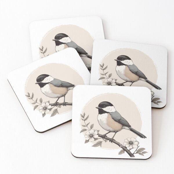 Item preview, Chickadee, bird, black capped chickadee, Poecile atricapillus, cute bird, Massachusetts Chickadee designed and sold by lagunaklein.