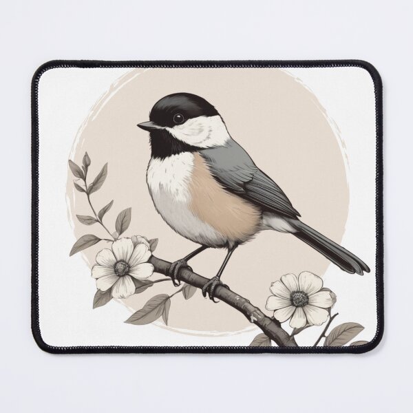 Item preview, Chickadee, bird, black capped chickadee, Poecile atricapillus, cute bird, Massachusetts Chickadee designed and sold by lagunaklein.