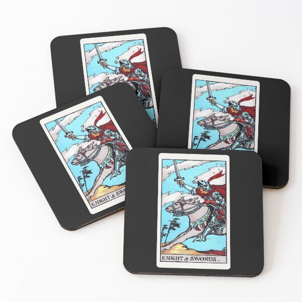 Item preview, Card #61 - Knight Of Swords - Rider Waite Smith Tarot designed and sold by ABSTRACT-IVISM.