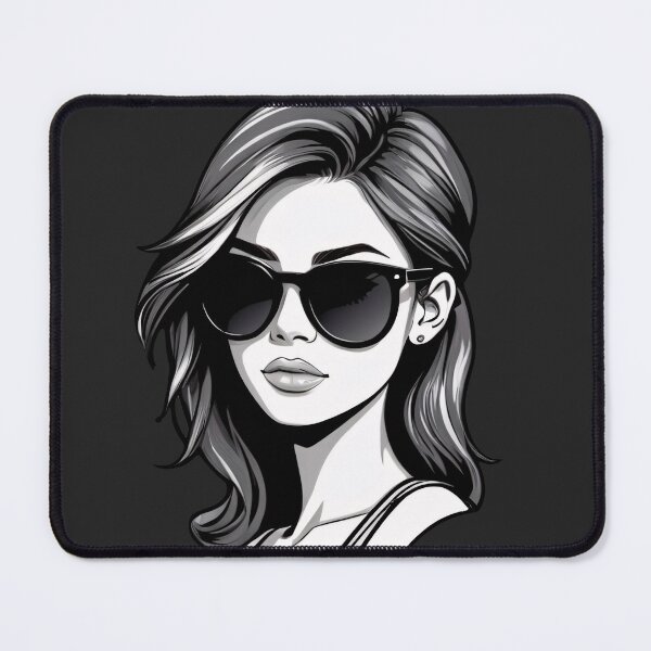 Item preview, Black and White Stylish Casual Lady designed and sold by MadnessEnvelope.