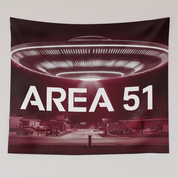 Item preview, UFO Flying Over Area 51 designed and sold by TheArtOfPat.