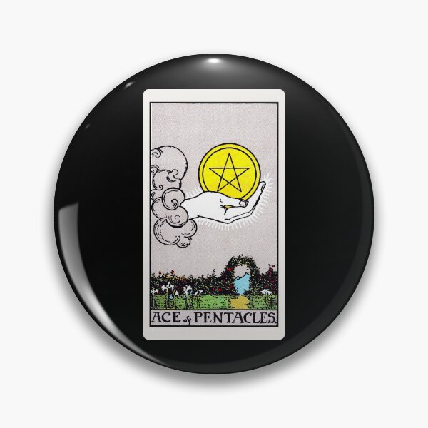 Item preview, Card #64 - Ace Of Pentacles - Rider Waite Smith Tarot designed and sold by ABSTRACT-IVISM.