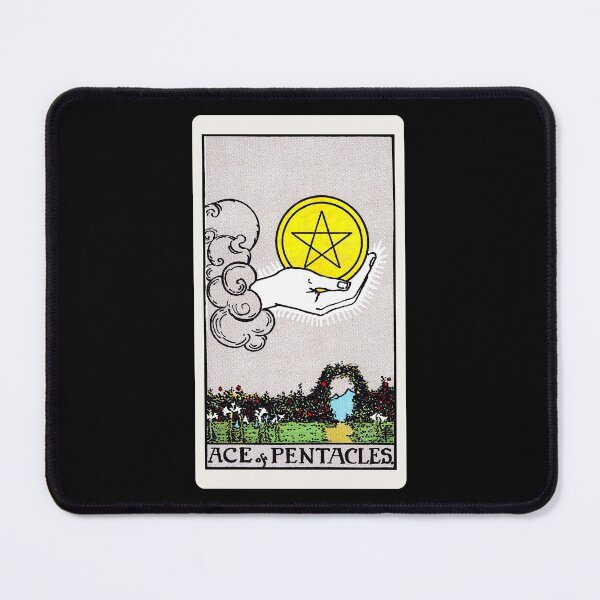 Item preview, Card #64 - Ace Of Pentacles - Rider Waite Smith Tarot designed and sold by ABSTRACT-IVISM.