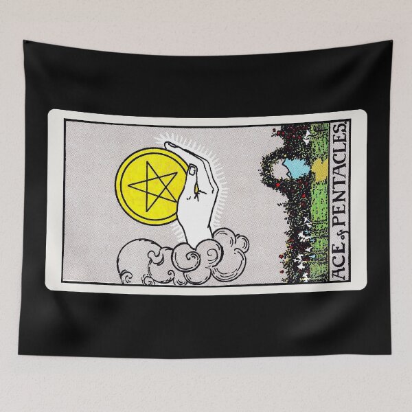 Item preview, Card #64 - Ace Of Pentacles - Rider Waite Smith Tarot designed and sold by ABSTRACT-IVISM.